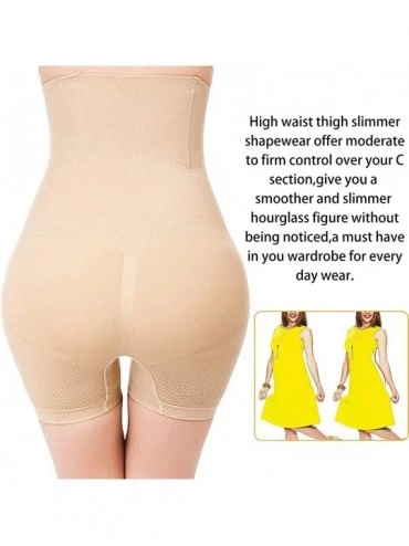 Shapewear Women Butt Lifter Shapewear Tummy Control Thong Panty Waist Trainer Body Shaper Thigh Slimmer - Beige (Thigh Slimme...
