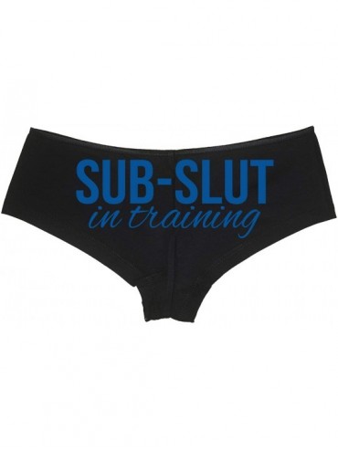 Panties Sub Slut in Training Submissive Black Boyshort Sexy DDLG BDSM - Royal Blue - CX18NUWKU7Y $32.98