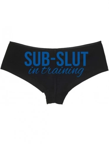 Panties Sub Slut in Training Submissive Black Boyshort Sexy DDLG BDSM - Royal Blue - CX18NUWKU7Y $15.39