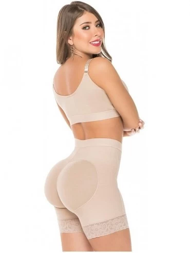 Shapewear Fajas Colombianas Calzones Levanta Cola Pompis High Waisted Shapewear Shorts for Women - 0321 Beige - CA11RBW0NOP $...