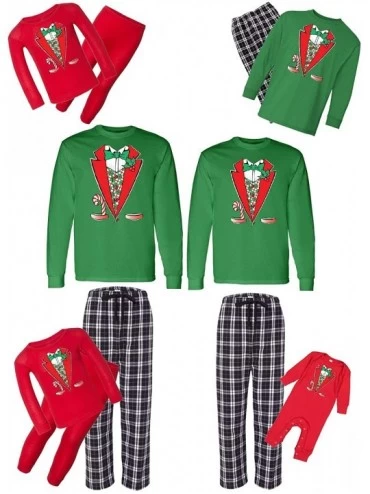 Sleep Sets Christmas Matching Pajamas Set Tuxedo Family Sleepwear - C018AIDCTTA $66.22