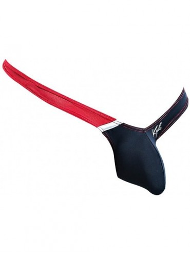 G-Strings & Thongs Thong Multi Color Piping Design Comfortable V-Shaped Sheer Underwear - Red/Black - CF1895HKO00 $25.37