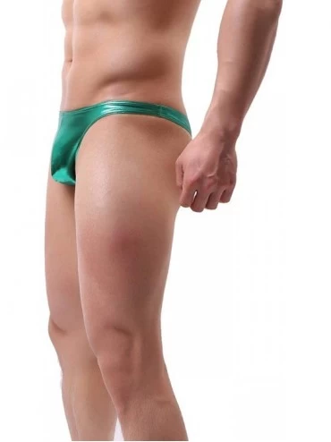 Briefs Men's Sexy Briefs Underwear Performance Underpants Low Waist Bikinis Undershorts - Green - CP18SDXHYII $12.07
