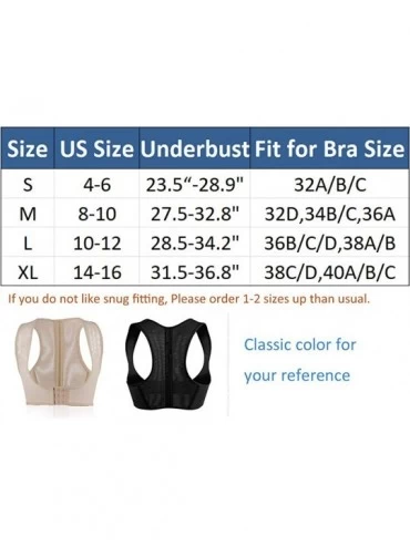 Shapewear Chest Brace Up for Women Posture Corrector Shapewear Tops Breast Support Vest Bra - Beige - CP18Q4T95ZQ $16.04