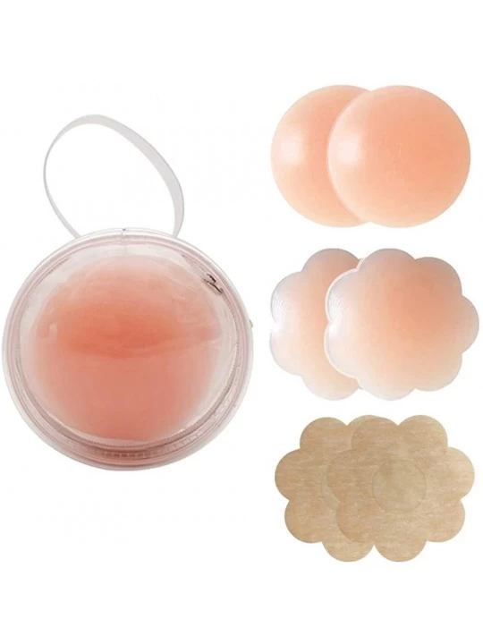 Accessories Breast Pasties Nippleless Covers Adhesive Nipplecovers Silicone Ultrathin - 3 Pairs With Bag - C718S3IGE6Y $9.54