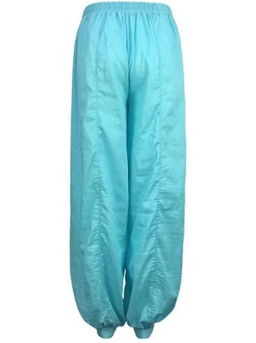Panties Loose Pocket Button Harem Pants Women Casual Print Pants Wide Leg Pants - CS18Q6S5QLZ $17.74