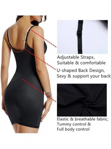Shapewear Womens Full Slips for Under Dresses - Black1 - CB18WHQH2AU $16.09