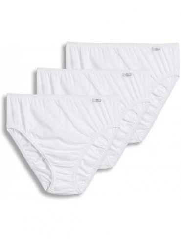 Panties Women's Plus Size Elance French Cut 3-Pack - White - CC11FXXJJMB $43.22