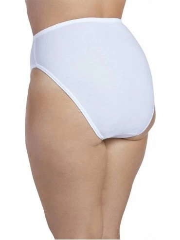 Panties Women's Plus Size Elance French Cut 3-Pack - White - CC11FXXJJMB $27.50