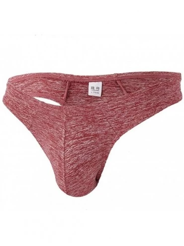 Boxers Sexy Boxer Briefs Soft Comfy Underwear Underpants Breathable Lightweight Knickers Shorts - G-red - CA1940EGQQ4 $19.62