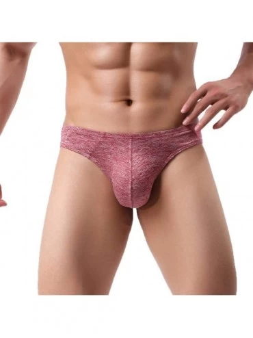 Boxers Sexy Boxer Briefs Soft Comfy Underwear Underpants Breathable Lightweight Knickers Shorts - G-red - CA1940EGQQ4 $11.10