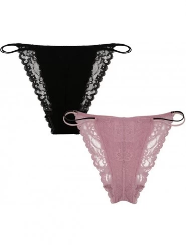 Panties Women's Comfort Underwear Brief Panty-Stretch Nylon Bikini Panties(Pack of 3) - 004-multicolor - CJ18GWQ35GD $28.77