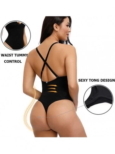 Shapewear Women Seamless Firm Control Shapewear Butt Lifter Open Crotch Bodysuit Tummy Control Body Shaper - Black3 - C818QZ4...