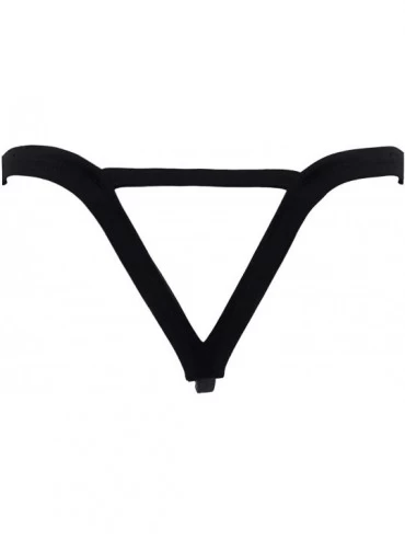 G-Strings & Thongs Men Bulge Pouch Hollow Inverted Triangle G String Male Sexy Underwear Thong Briefs Swimsuit Underpants Bla...
