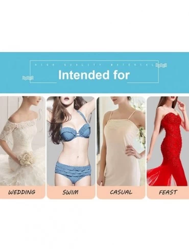 Accessories Women Breast Petals Lift Nipplecovers Adhesive Strapless Backless Bra for Wedding Dress Round - CJ18I52C48S $14.41