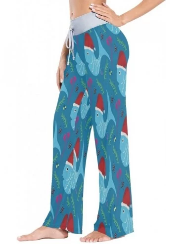 Bottoms Womens Pajama Lounge Pants Shark Attacks Wide Leg Casual Palazzo Pj Sleep Pants Girls - 3d Print 3 - CT19C9WMSW7 $25.83