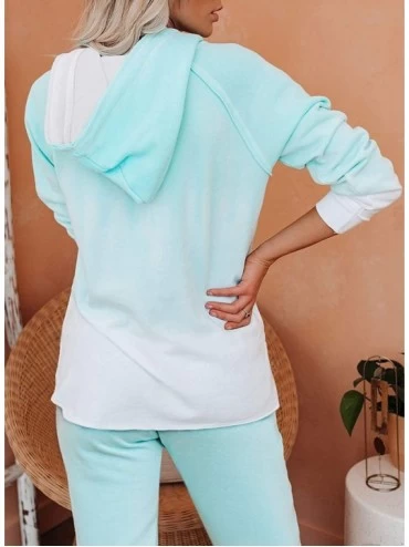 Sets Pajamas Sets for Women Long Sleeves PJ Set Tie Dye Printed Ruffle Short Nightwear Sleepwear Loungewear 065 green - CZ198...