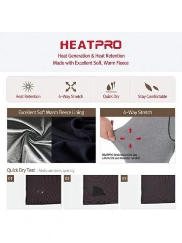Thermal Underwear Men's HEATPRO Active Performance Thermal Underwear for Men Fleece Lined Thermals Base Layer Long Johns Set ...