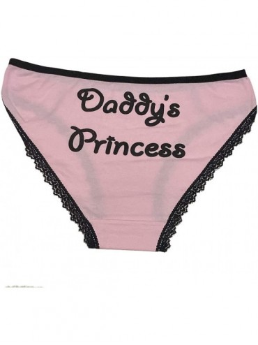 Panties Daddy's Princess Panty with Lace Color Options - Pink-dots - CT198CE0EX2 $26.07