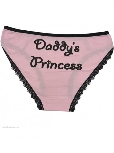 Panties Daddy's Princess Panty with Lace Color Options - Pink-dots - CT198CE0EX2 $23.27