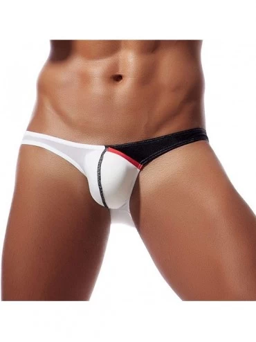 Bikinis Men's Low Rise Underwear - 4 Pairs Thongs - 2 Black/2 White - CY18H0DEOEM $14.41