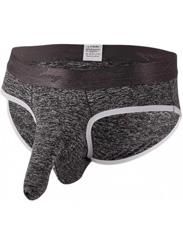 Briefs Mens Underwear- Soft Briefs Underpants Knickers Shorts Sexy Underwear - Black - CF18G90Z8DX $19.99