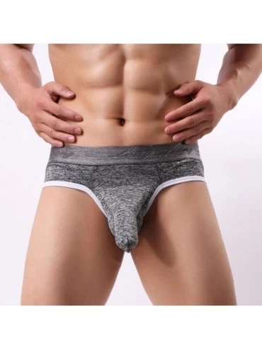 Briefs Mens Underwear- Soft Briefs Underpants Knickers Shorts Sexy Underwear - Black - CF18G90Z8DX $10.93