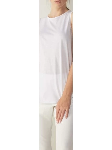 Camisoles & Tanks Womens Ultrafresh Supima Cotton Camisole with Wide Straps - White - 001 - Bianco - C619CGH9INI $35.81