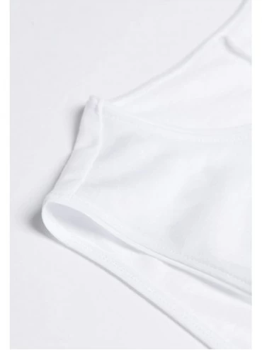 Camisoles & Tanks Womens Ultrafresh Supima Cotton Camisole with Wide Straps - White - 001 - Bianco - C619CGH9INI $35.81