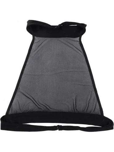 Camisoles & Tanks Women's Hi-Neck Sheer Mesh Halter Crop Top Cami Bra Vest - Black - C5189TXGELC $14.95