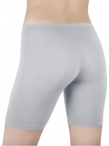 Panties Slip Shorts | 3-Pack Bike Shorts | Semi-Sheer Cotton Spandex Stretch Boyshorts for Yoga/Workouts - Deep Pink - CV12IG...