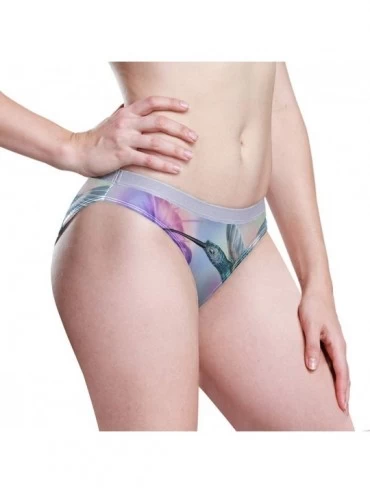 Panties Womens Underwear Boxer Briefs Hummingbird Flying Flowers Bikini Boxer Briefs - As Color - CH190ZSNM6S $11.81