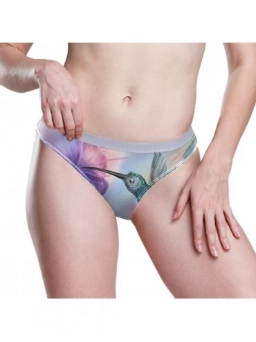 Panties Womens Underwear Boxer Briefs Hummingbird Flying Flowers Bikini Boxer Briefs - As Color - CH190ZSNM6S $11.81