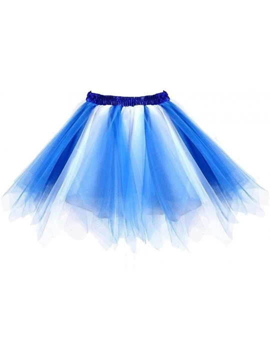 Slips 50s Vintage Underskirt Petticoat Rock Tutu Rockabilly Pleated Tutu Dancing Skirts for Womens - P - CP194W44QZ6 $18.89