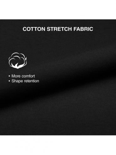 Boxers Mens Boxers Shorts Stretch Cotton Knit Underwear for Men with Fly 3 Pack Sleep Shorts Bottoms S~XXL - Black - CW18LRWE...