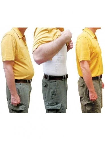 Undershirts Men's Slimming Body Shaper-Comfortable Stretchy Material-12 Panel-4 Size - C212EKK6ZKL $17.76