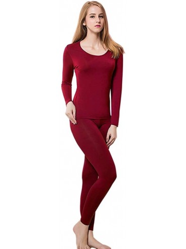 Thermal Underwear Women's Thermal Underwear Set Ultra Soft Top & Bottom Base Layer Long Johns Winer Warm with Fleece Lined - ...