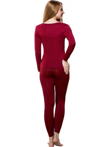 Women's Thermal Underwear Set Ultra Soft Top & Bottom Base Layer Long ...