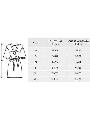 Robes Custom Sports Pattern Women Kimono Robes Beach Cover Up for Parties Wedding (XS-2XL) - Multi 1 - CK194WTOGML $47.09