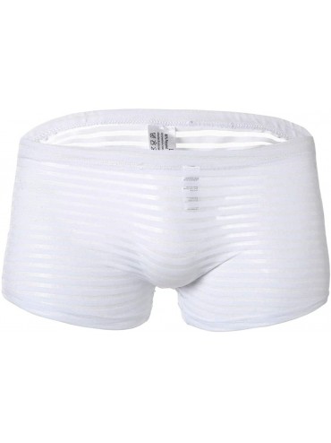 Briefs Mens Underwear Thong Briefs Soft Breathable Knickers Short Sexy Briefs - White - CW18SR5UDYT $29.17