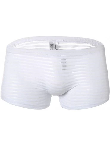 Briefs Mens Underwear Thong Briefs Soft Breathable Knickers Short Sexy Briefs - White - CW18SR5UDYT $27.07