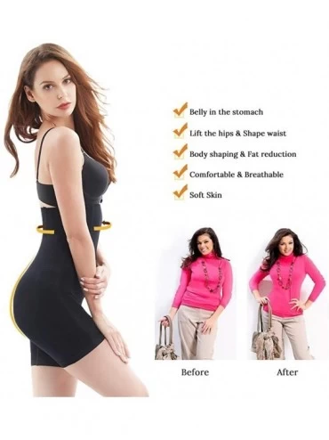 Shapewear Women's Body Shaper Tummy Control Thigh Slimmer Shapewear Shorts High Waist Panties - C. 8916 Black - CR18Z5Q7SHS $...