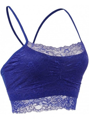 Bras Womens Solid Sexy Lightweight Sheer Floral Lace Bralette Top - Doubldowa512-blue - C01845CRN0I $20.93