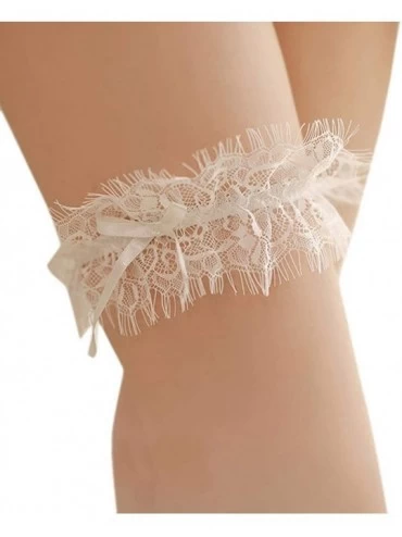 Garters & Garter Belts Sexy Lace Garter for Wedding Party Leg Garter Belt Prom Garters for Bride - B-off White - CD18ZYSGCQH ...