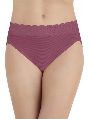 Panties Women's Flattering Lace Hi Cut Panty 13280 - Sunset Rose Stripe - C818S554MM9 $31.23