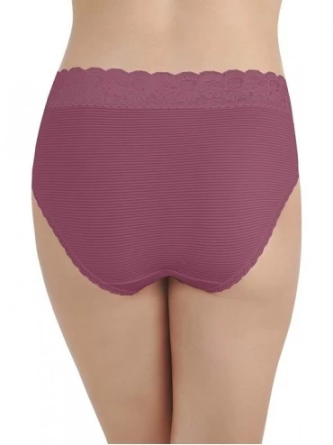 Panties Women's Flattering Lace Hi Cut Panty 13280 - Sunset Rose Stripe - C818S554MM9 $16.63