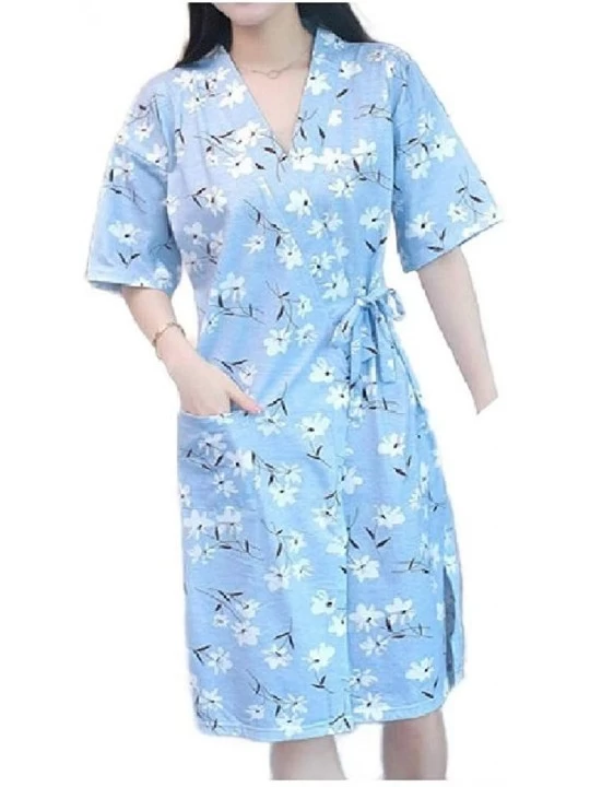 Nightgowns & Sleepshirts Womens Lounger Print Nightshirt Basic Cotton Daily Sleepwear - As4 - CO19E75IELS $24.12