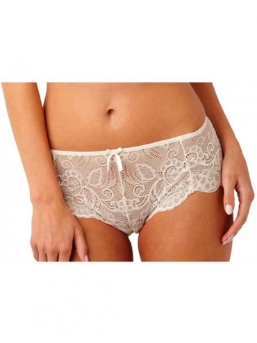 Panties Women's Andorra Lace Short Panty - Pearl - CI114Q0XHTN $23.44