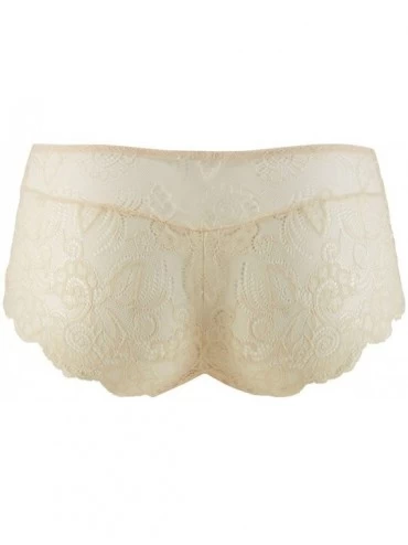 Panties Women's Andorra Lace Short Panty - Pearl - CI114Q0XHTN $23.44