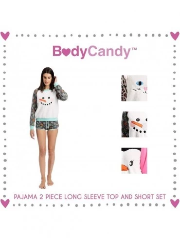 Sets 2 Piece Pajama with Long Sleeve Top and Shorts Sleepwear Set - Pinpen - C618GEKS4WU $18.48